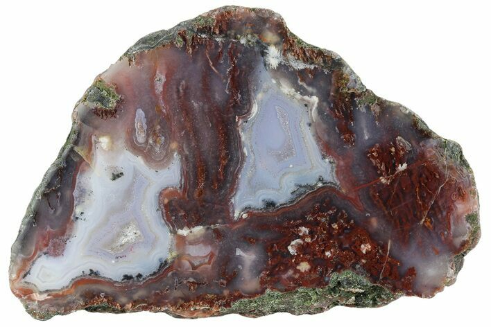 Polished Banded Agate Nodule Section - Morocco #187079